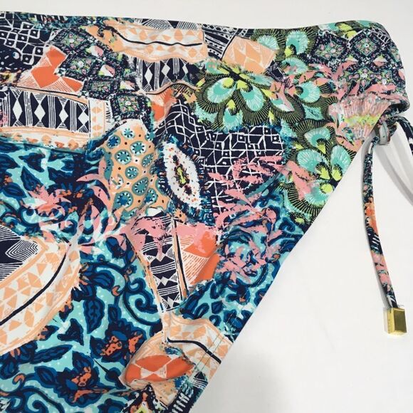 BLUE ROD‎ BEATTIE ABSTRACT FLORAL FULL COVERAGE BIKINI BOTTOM NWT 14 - Picture 8 of 10